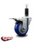 Service Caster 3.5'' Blue Poly Swivel 1-1/8'' Expanding Stem Caster Total Lock Brake SCC-EXTTL20S3514-PPUB-BLUE-118 - alternate 2